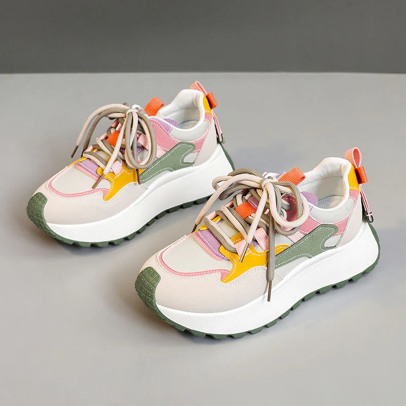 Damen Sportliche Freizeitsneaker mit buntem Design und bequemer Dämpfung Heidi Mode - Image 2