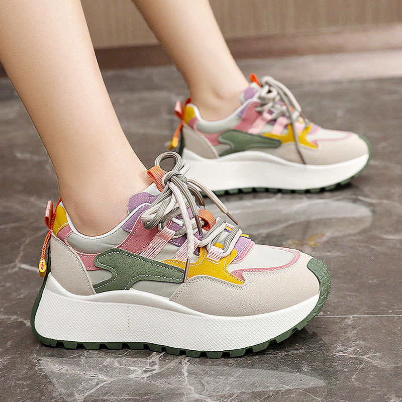 Damen Sportliche Freizeitsneaker mit buntem Design und bequemer Dämpfung Heidi Mode - Image 4