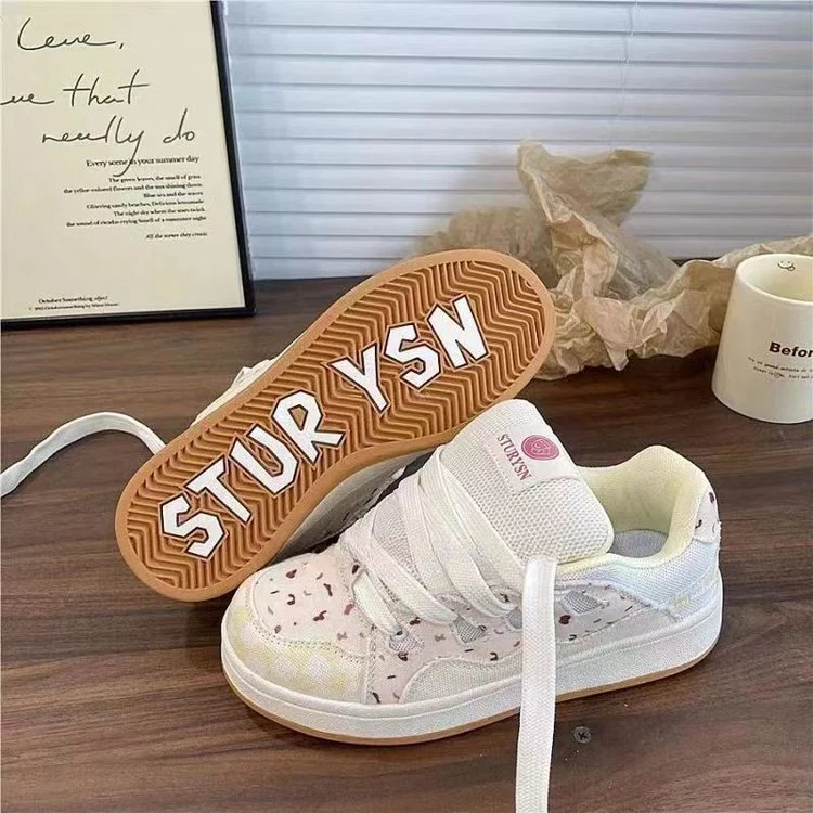 Damen Sportliche Freizeitsneaker mit floralem Motiv und atmungsaktivem Obermaterial Heidi Mode - Image 5