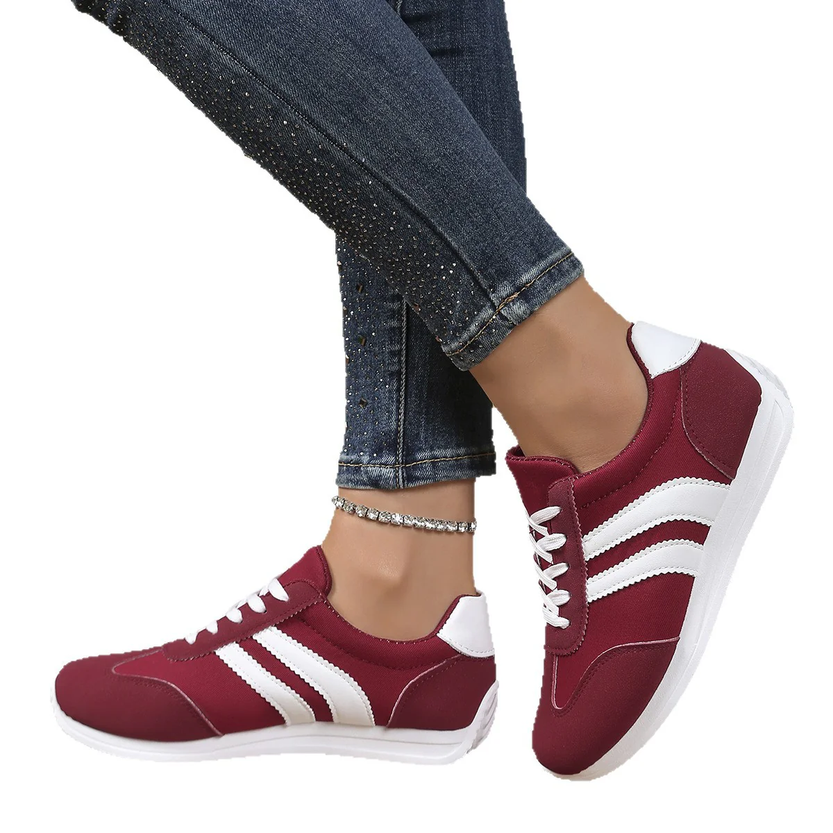 Damen Sportliche Freizeitsneaker mit praktischem Schnürverschluss Heidi Mode - Image 10