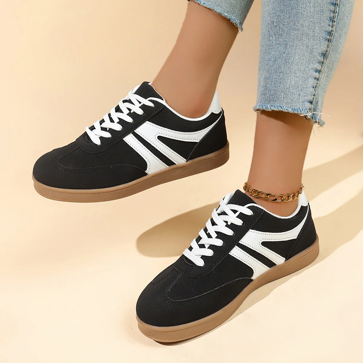 Damen sportliche Freizeitsneaker mit rutschfester Laufsohle und atmungsaktivem Obermaterial Heidi Mode - Image 3