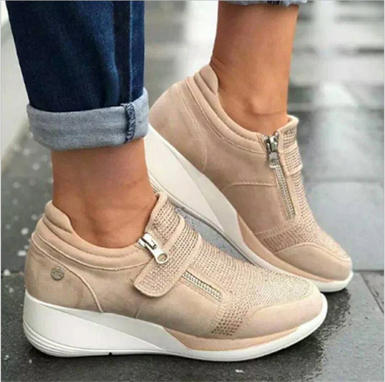 Damen sportliche High-Top Sneaker mit modischem Reißverschluss Heidi Mode - Image 4