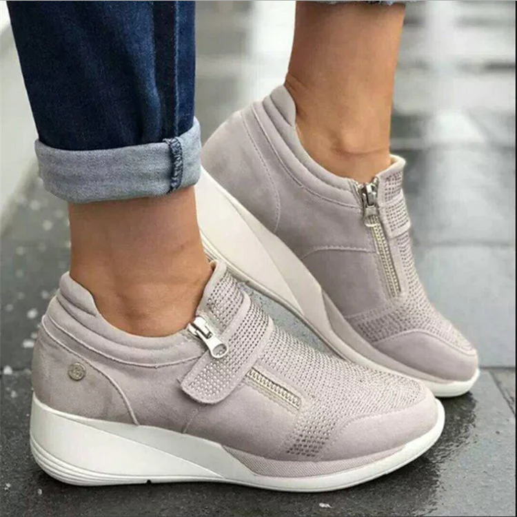 Damen sportliche High-Top Sneaker mit modischem Reißverschluss Heidi Mode - Image 9