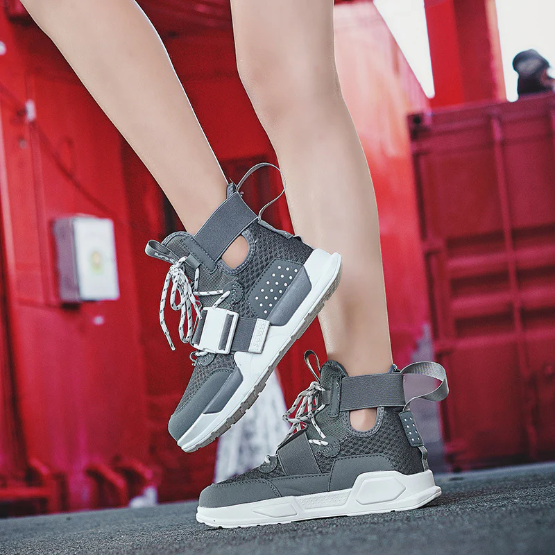 Damen Sportliche High-Top Sneaker mit verstellbarem Riemensystem Heidi Mode - Image 4
