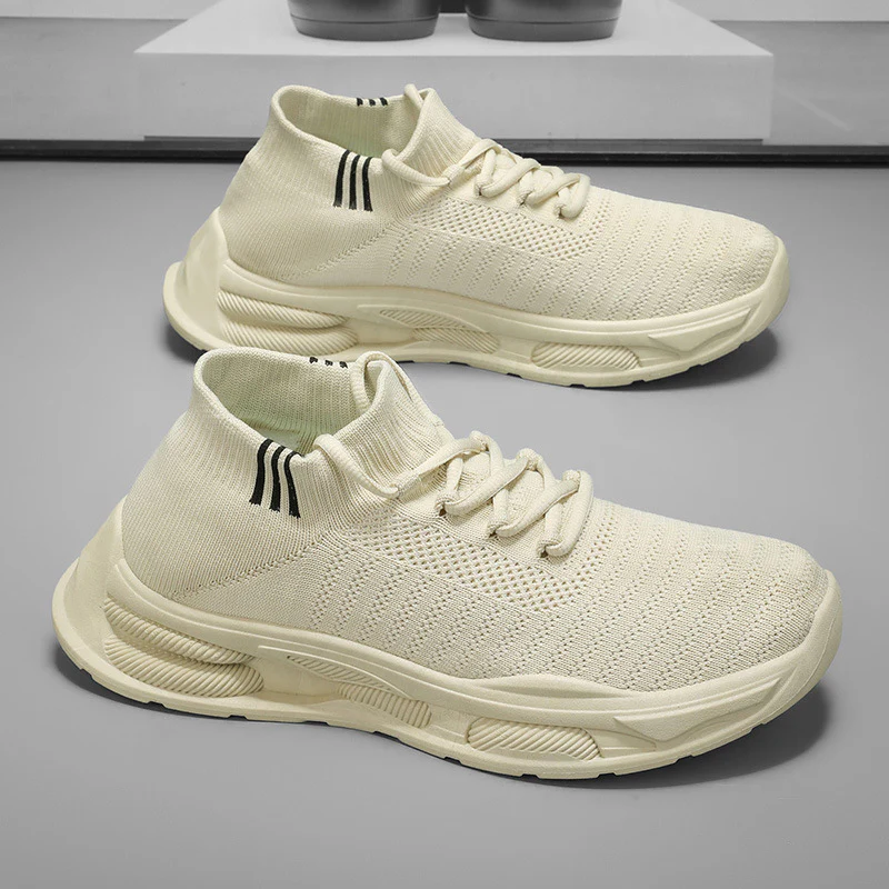 Damen Sportliche High-Top Sneakers mit atmungsaktivem gestricktem Obermaterial und stoßdämpfender Sohle Heidi Mode - Image 4