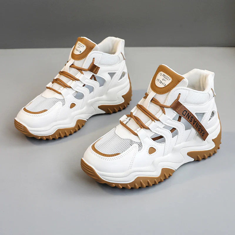 Damen Sportliche High-Top Sneakers mit atmungsaktiver Mesh-Konstruktion und dämpfender Sohle Heidi Mode - Image 7
