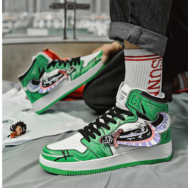 Damen Sportliche High-Top Sneakers mit auffälligem grafischem Design Heidi Mode - Image 7
