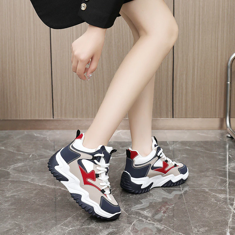 Damen sportliche High-Top Sneakers mit dämpfendem Sohlenprofil Heidi Mode - Image 3