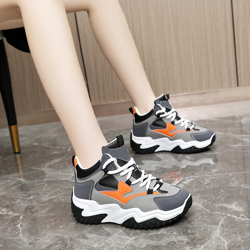 Damen sportliche High-Top Sneakers mit dämpfendem Sohlenprofil Heidi Mode - Image 4