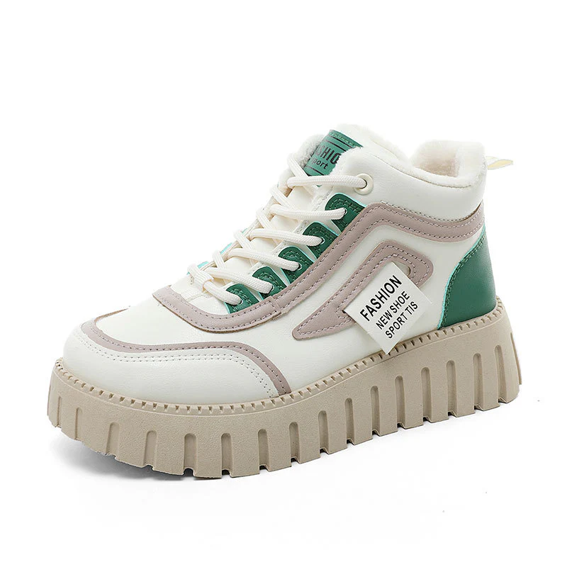 Damen Sportliche High-Top Sneakers mit dämpfendem Sohlenprofil und kuscheligem Innenfutter Heidi Mode - Image 5