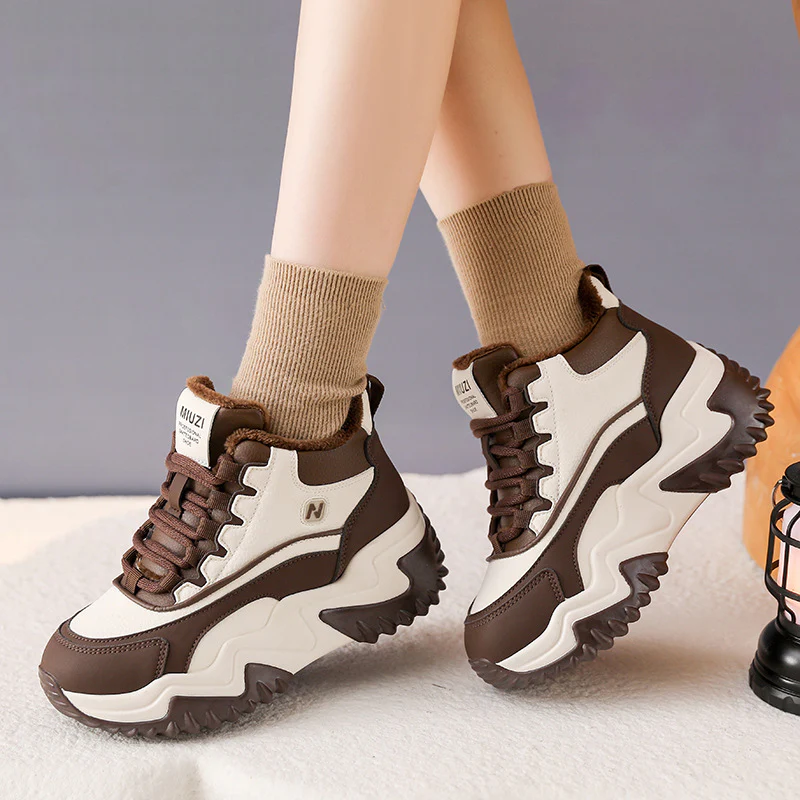 Damen sportliche High-Top Sneakers mit dickem Profil und dämpfendem Innenfutter Heidi Mode - Image 3