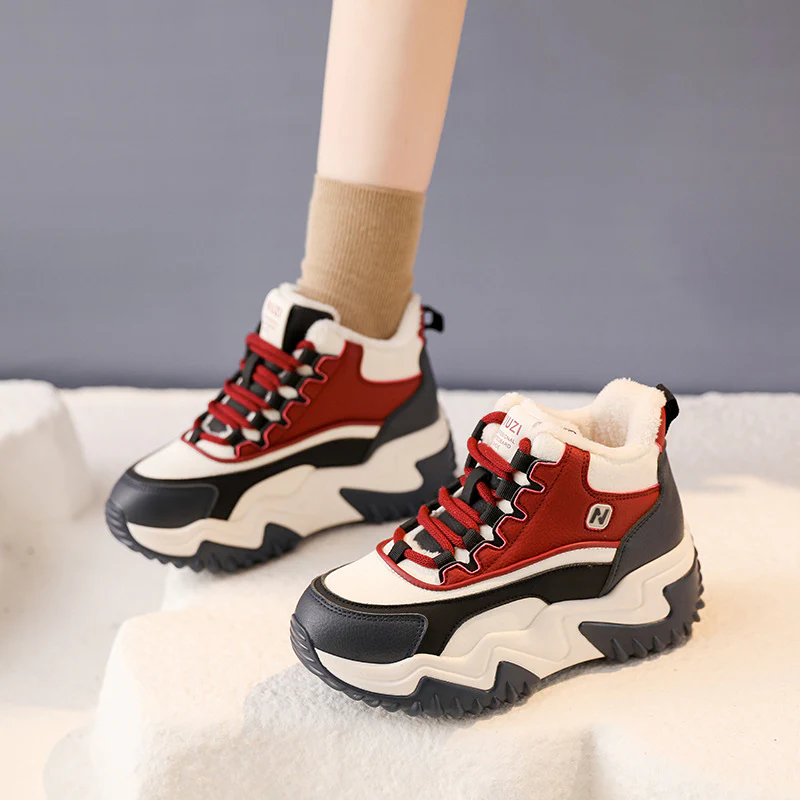 Damen sportliche High-Top Sneakers mit dickem Profil und dämpfendem Innenfutter Heidi Mode - Image 4