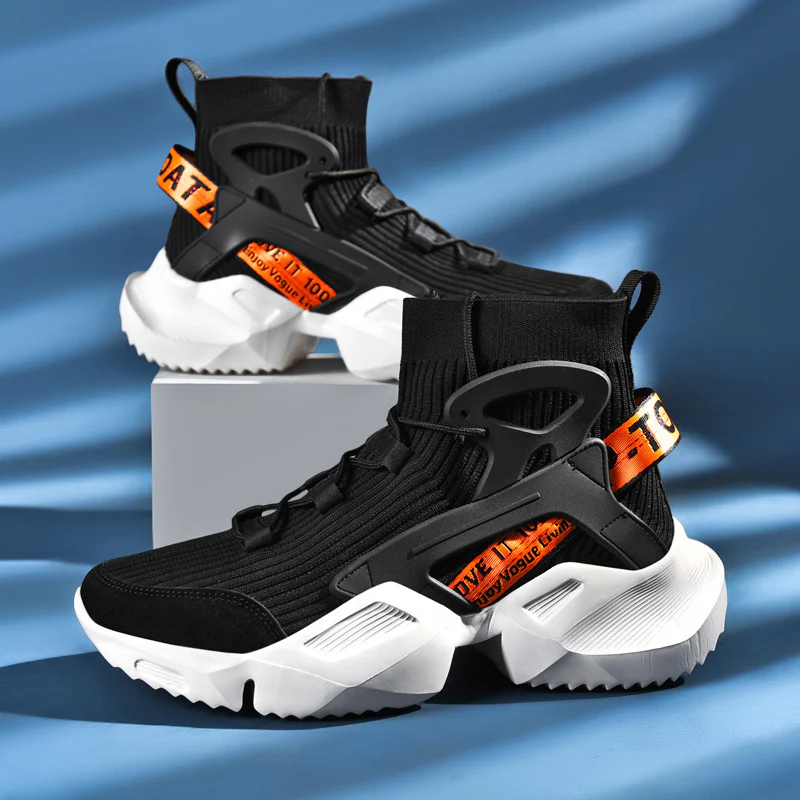Damen Sportliche High-Top Sneakers mit elastischem Strick-Obermaterial und rutschfester Sohle Heidi Mode - Image 6