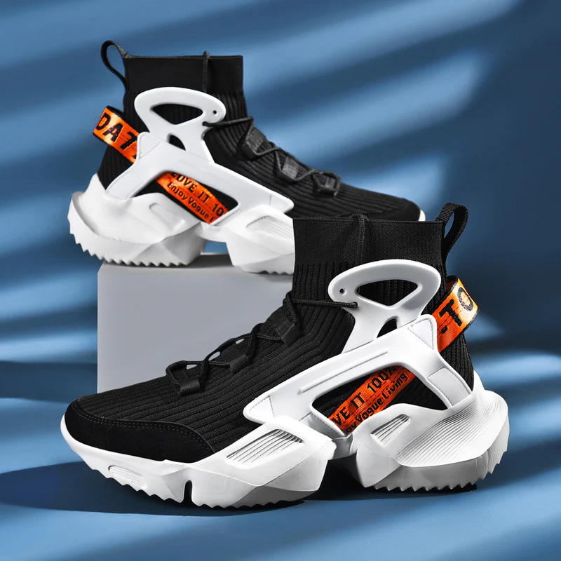 Damen Sportliche High-Top Sneakers mit elastischem Strick-Obermaterial und rutschfester Sohle Heidi Mode - Image 7