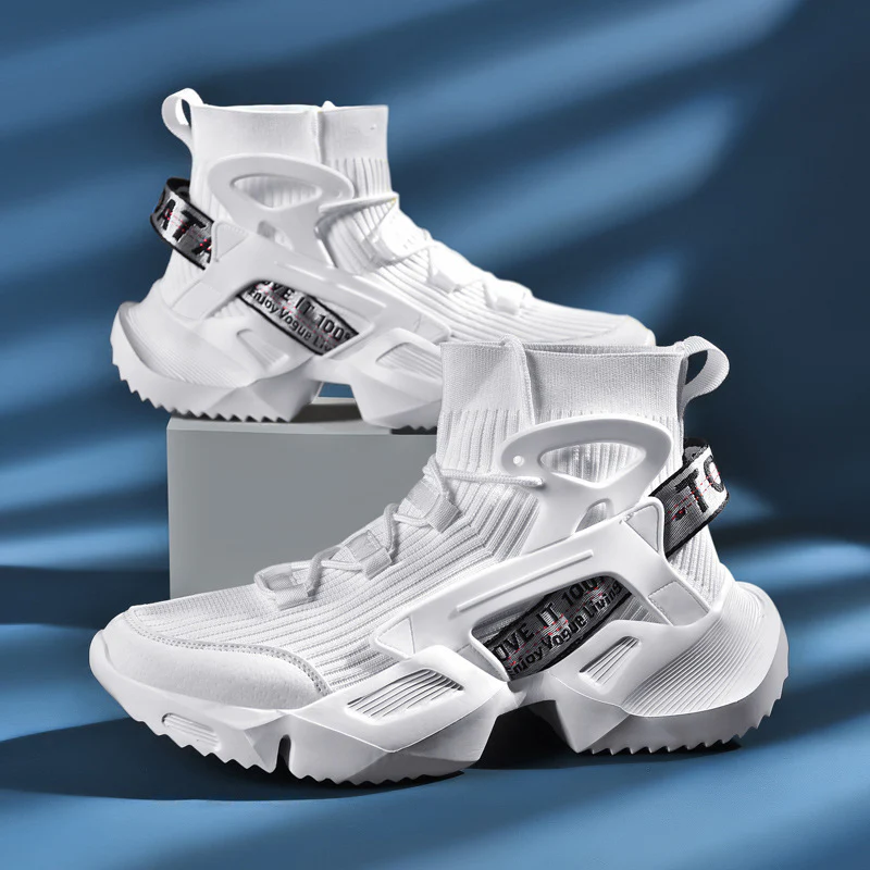 Damen Sportliche High-Top Sneakers mit elastischem Strick-Obermaterial und rutschfester Sohle Heidi Mode - Image 8