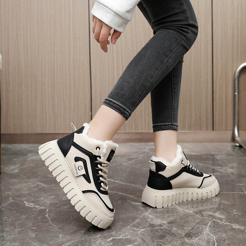Damen Sportliche High-Top Sneakers mit gefüttertem Innenfutter und rutschfester Laufsohle Heidi Mode - Image 3