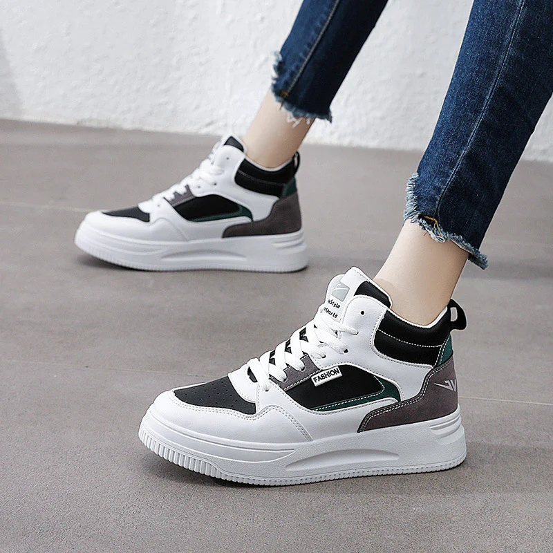 Damen Sportliche High-Top Sneakers mit gepolsterter Innensohle und rutschfester Sohle Heidi Mode - Image 4