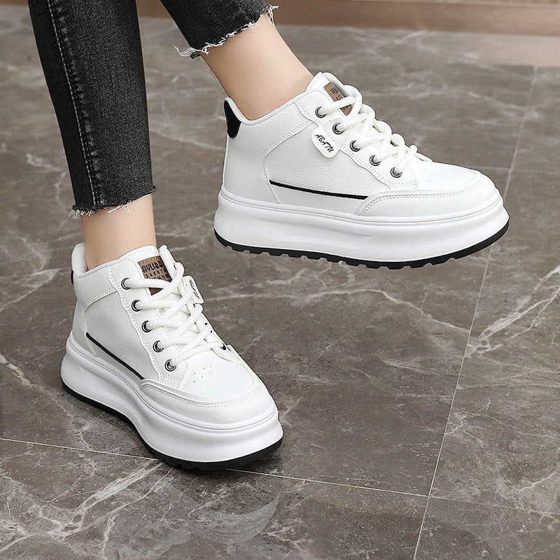 Damen Sportliche High-Top Sneakers mit gepolsterter Sohle und atmungsaktiver Struktur Heidi Mode - Image 3