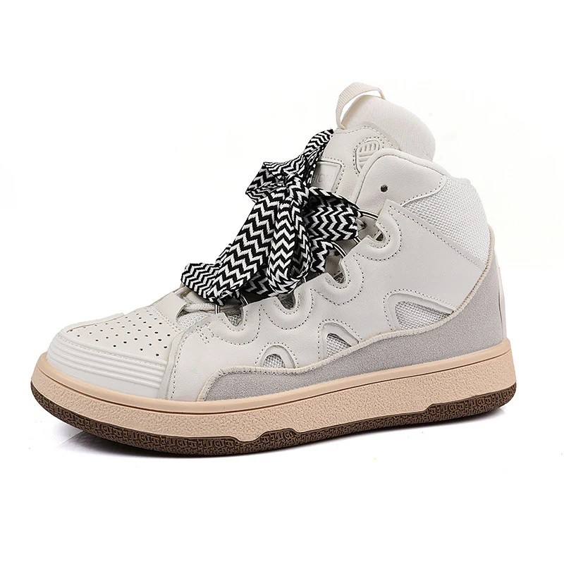 Damen Sportliche High-Top Sneakers mit innovativem Mehrfarbigem Schnürsystem Heidi Mode - Image 5