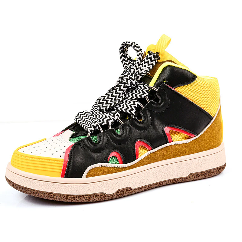 Damen Sportliche High-Top Sneakers mit innovativem Mehrfarbigem Schnürsystem Heidi Mode - Image 6