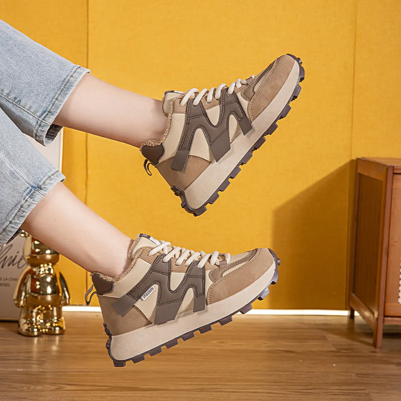 Damen Sportliche High-Top Sneakers mit kuscheligem Fleece-Futter und rutschfester Sohle Heidi Mode - Image 4