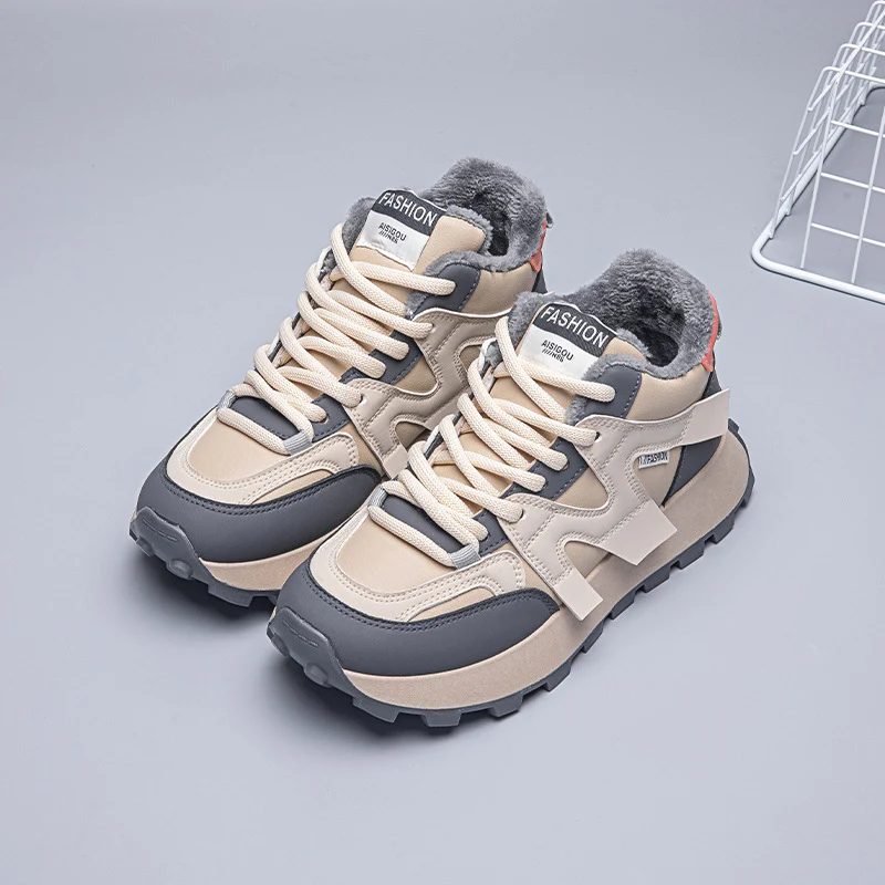 Damen Sportliche High-Top Sneakers mit kuscheligem Fleece-Futter und rutschfester Sohle Heidi Mode - Image 7