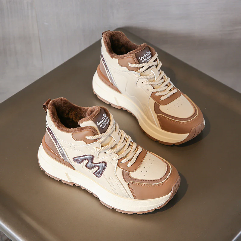 Damen Sportliche High-Top Sneakers mit kuscheligem Innenfutter und rutschfester Profilsohle Heidi Mode - Image 2
