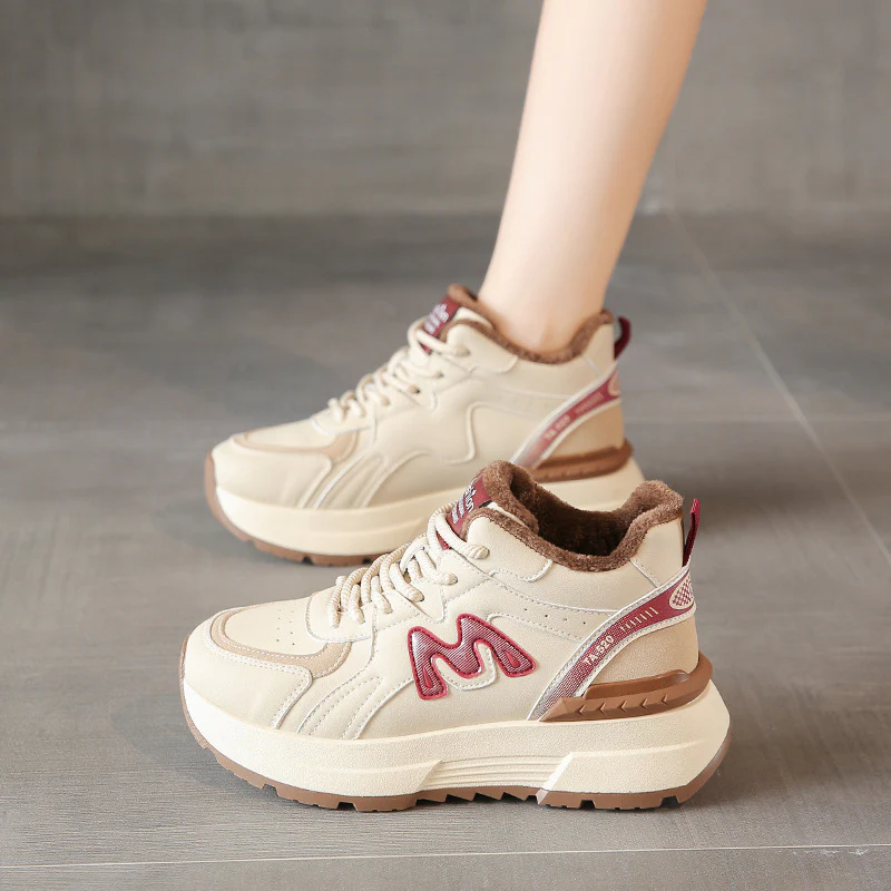 Damen Sportliche High-Top Sneakers mit kuscheligem Innenfutter und rutschfester Profilsohle Heidi Mode - Image 4