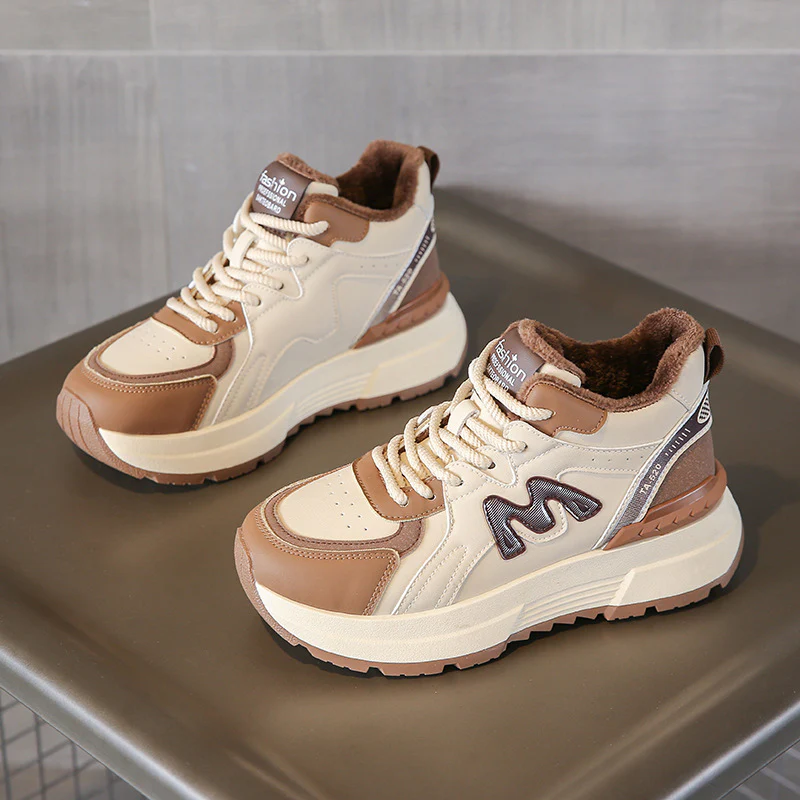 Damen Sportliche High-Top Sneakers mit kuscheligem Innenfutter und rutschfester Profilsohle Heidi Mode - Image 8