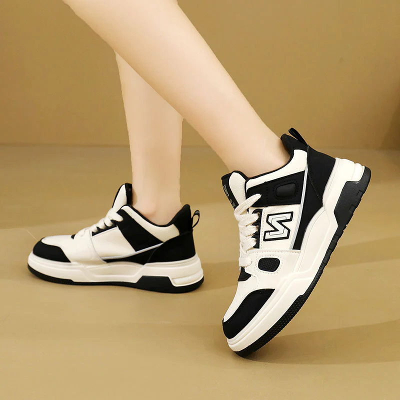 Damen Sportliche High-Top Sneakers mit modischem Design und atmungsaktiver Oberflächenstruktur Heidi Mode - Image 3