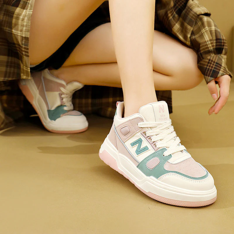 Damen Sportliche High-Top Sneakers mit modischem Design und atmungsaktiver Oberflächenstruktur Heidi Mode - Image 4