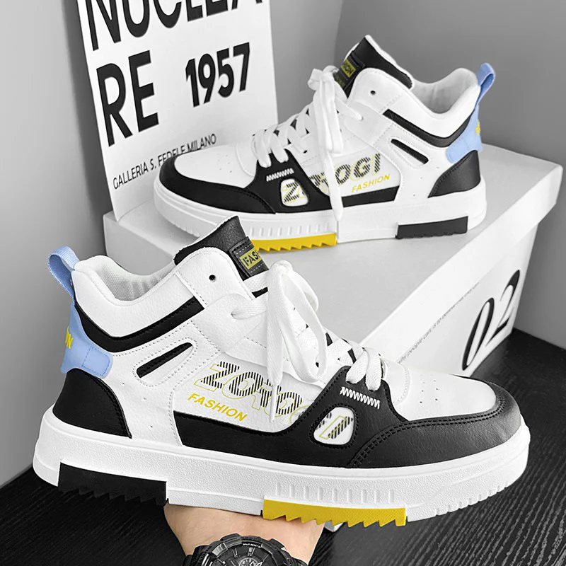 Damen Sportliche High-Top Sneakers mit modischem Schriftzug und rutschfester Sohle Heidi Mode - Image 7