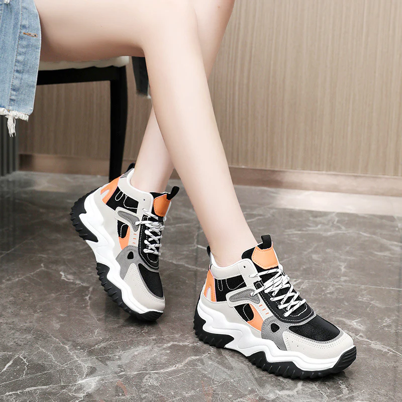 Damen sportliche High-Top Sneakers mit starkem Dämpfungssystem und strapazierfähigem Obermaterial Heidi Mode - Image 3