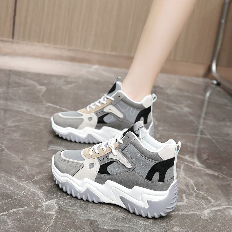 Damen sportliche High-Top Sneakers mit starkem Dämpfungssystem und strapazierfähigem Obermaterial Heidi Mode - Image 4