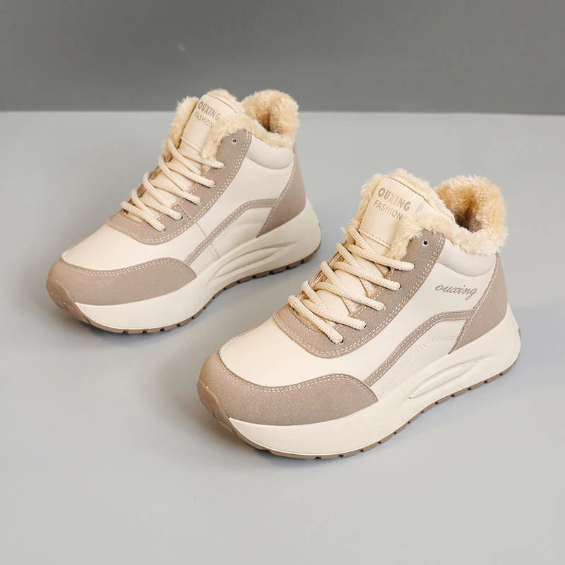 Damen Sportliche High-Top Sneakers mit warmem Fleece-Futter und rutschfester Sohle Heidi Mode - Image 2