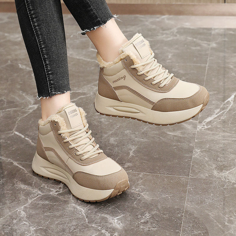 Damen Sportliche High-Top Sneakers mit warmem Fleece-Futter und rutschfester Sohle Heidi Mode - Image 4