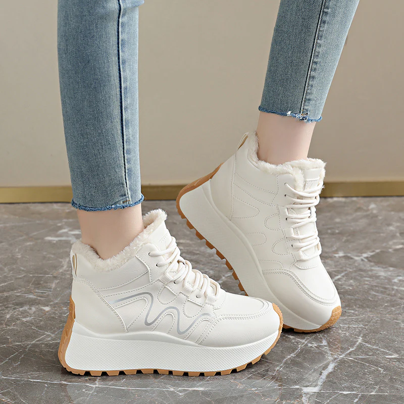 Damen sportliche High-Top Sneakers mit warmem Innenfutter und rutschfester Sohle Heidi Mode - Image 4