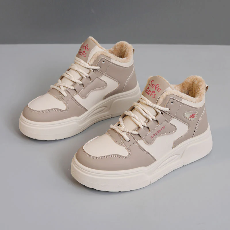 Damen Sportliche High-Top Sneakers mit weichem Fleece-Futter Heidi Mode - Image 7