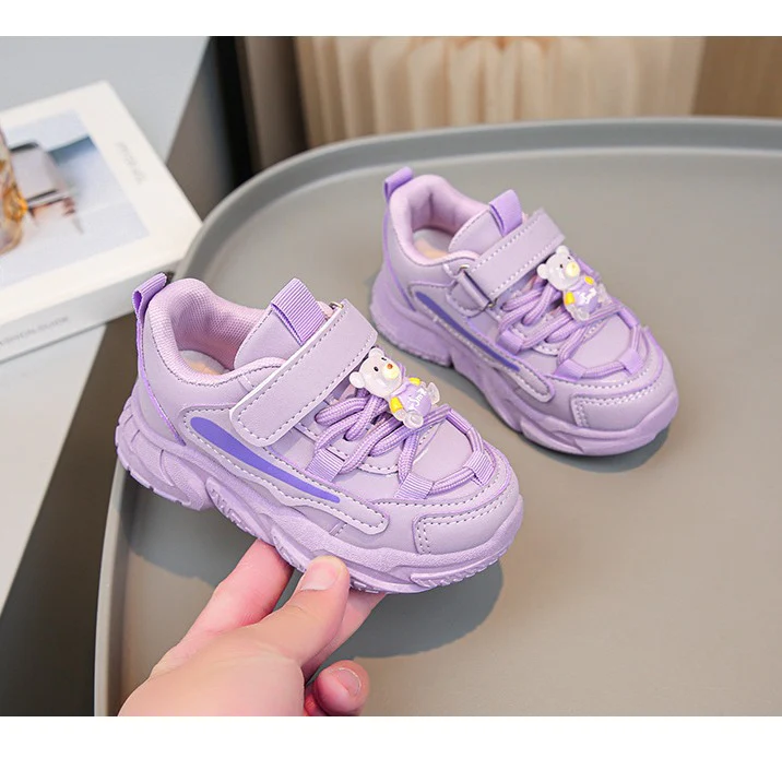 Damen sportliche Kinder-Sneaker mit verstellbarem Klettverschluss und buntem Tiermotiv Heidi Mode - Image 3