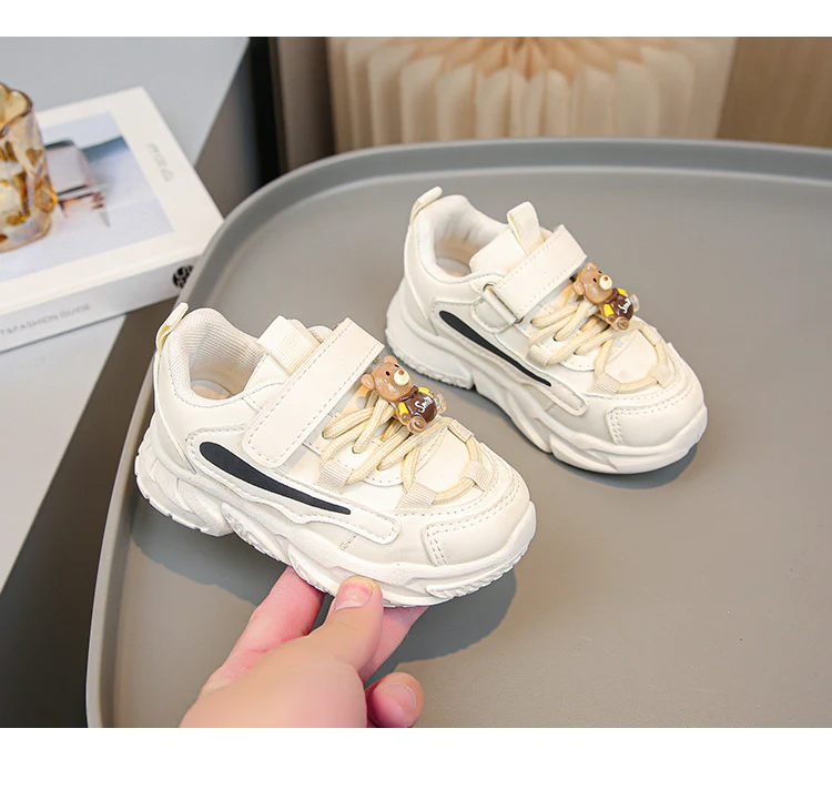 Damen sportliche Kinder-Sneaker mit verstellbarem Klettverschluss und buntem Tiermotiv Heidi Mode - Image 8