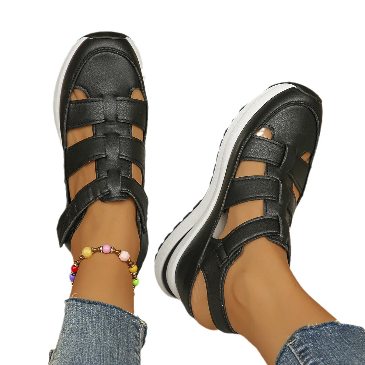 Damen Sportliche Klettsandalen mit dämpfender Sohle und atmungsaktiver Struktur Heidi Mode - Image 5
