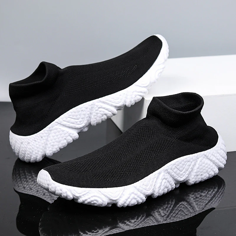 Damen Sportliche Knit Slip-On Sneakers mit rutschfester Sohle Heidi Mode - Image 4