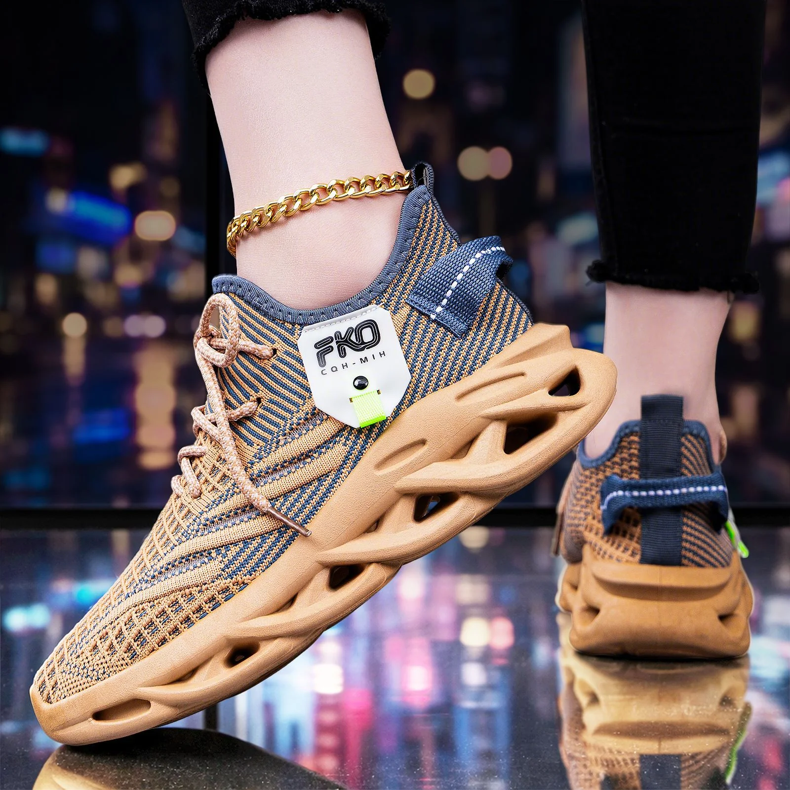 Damen Sportliche Knit-Sneaker mit elastischem Halt und dämpfender Sohle Heidi Mode - Image 2