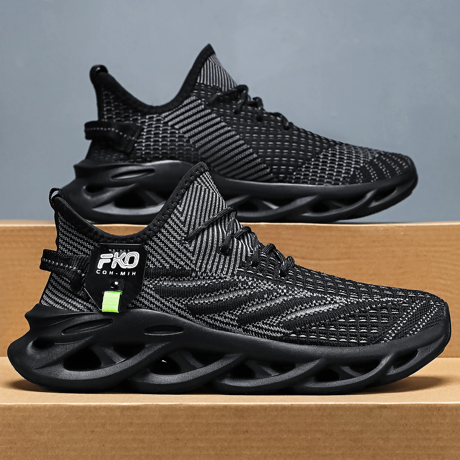 Damen Sportliche Knit-Sneaker mit elastischem Halt und dämpfender Sohle Heidi Mode - Image 3
