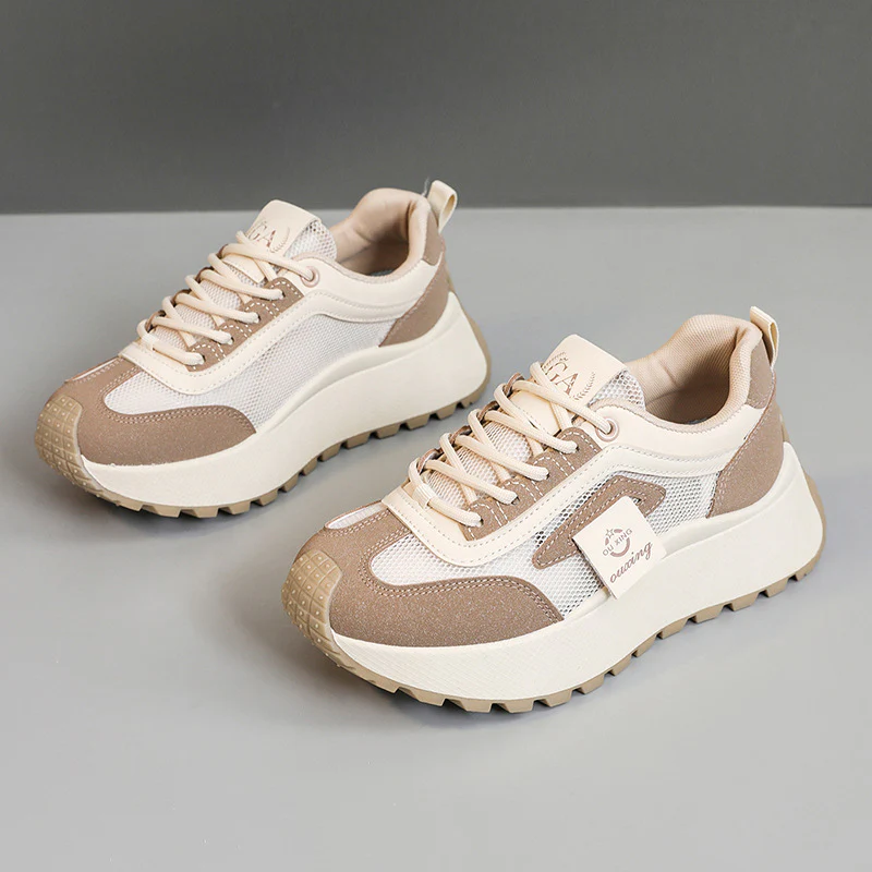 Damen Sportliche Komfort-Sneaker mit atmungsaktivem Mesh-Obermaterial und dämpfender Sohle Heidi Mode - Image 2