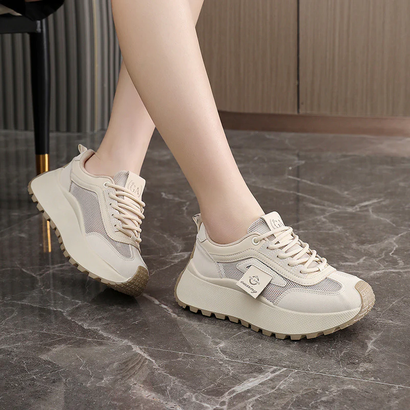 Damen Sportliche Komfort-Sneaker mit atmungsaktivem Mesh-Obermaterial und dämpfender Sohle Heidi Mode - Image 3