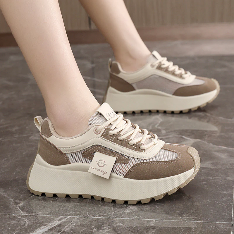 Damen Sportliche Komfort-Sneaker mit atmungsaktivem Mesh-Obermaterial und dämpfender Sohle Heidi Mode - Image 4