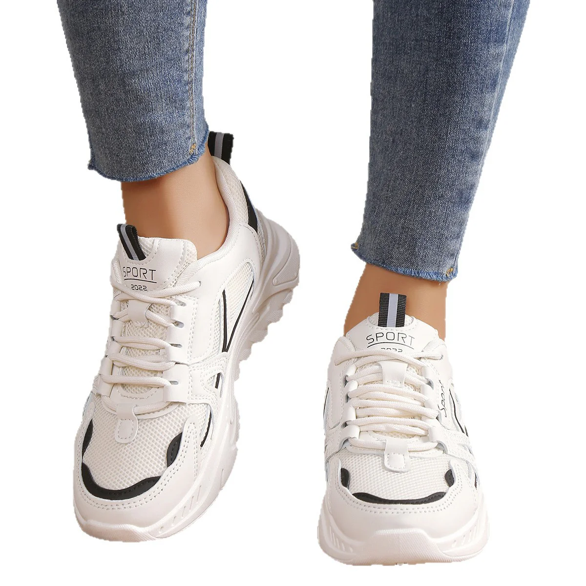 Damen Sportliche Komfort-Sneaker mit atmungsaktiver Mesh-Oberfläche Heidi Mode - Image 5