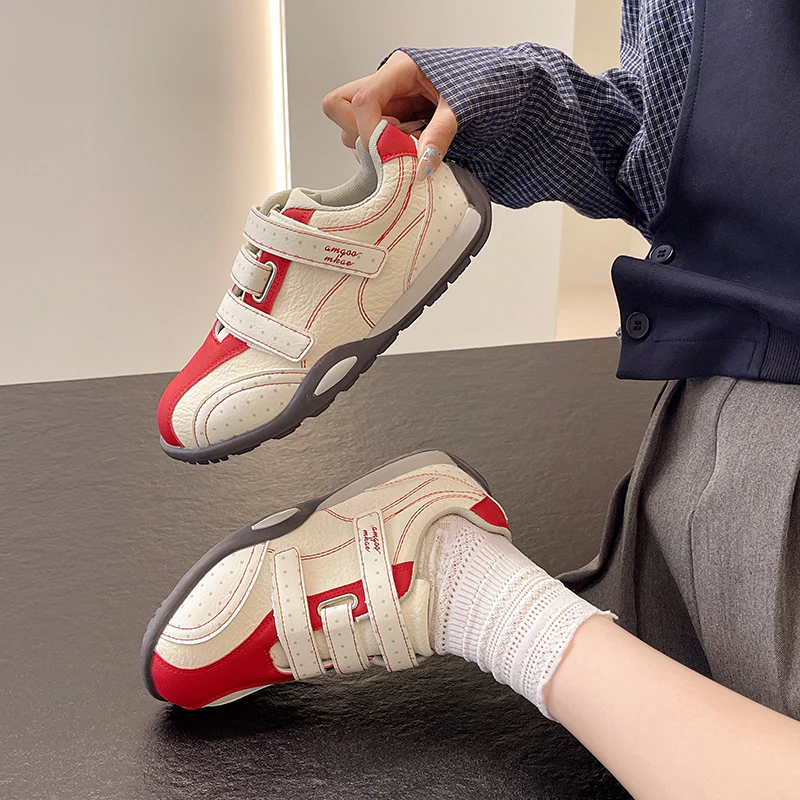 Damen Sportliche Komfort Sneakers mit verstellbarem Klettverschluss Heidi Mode