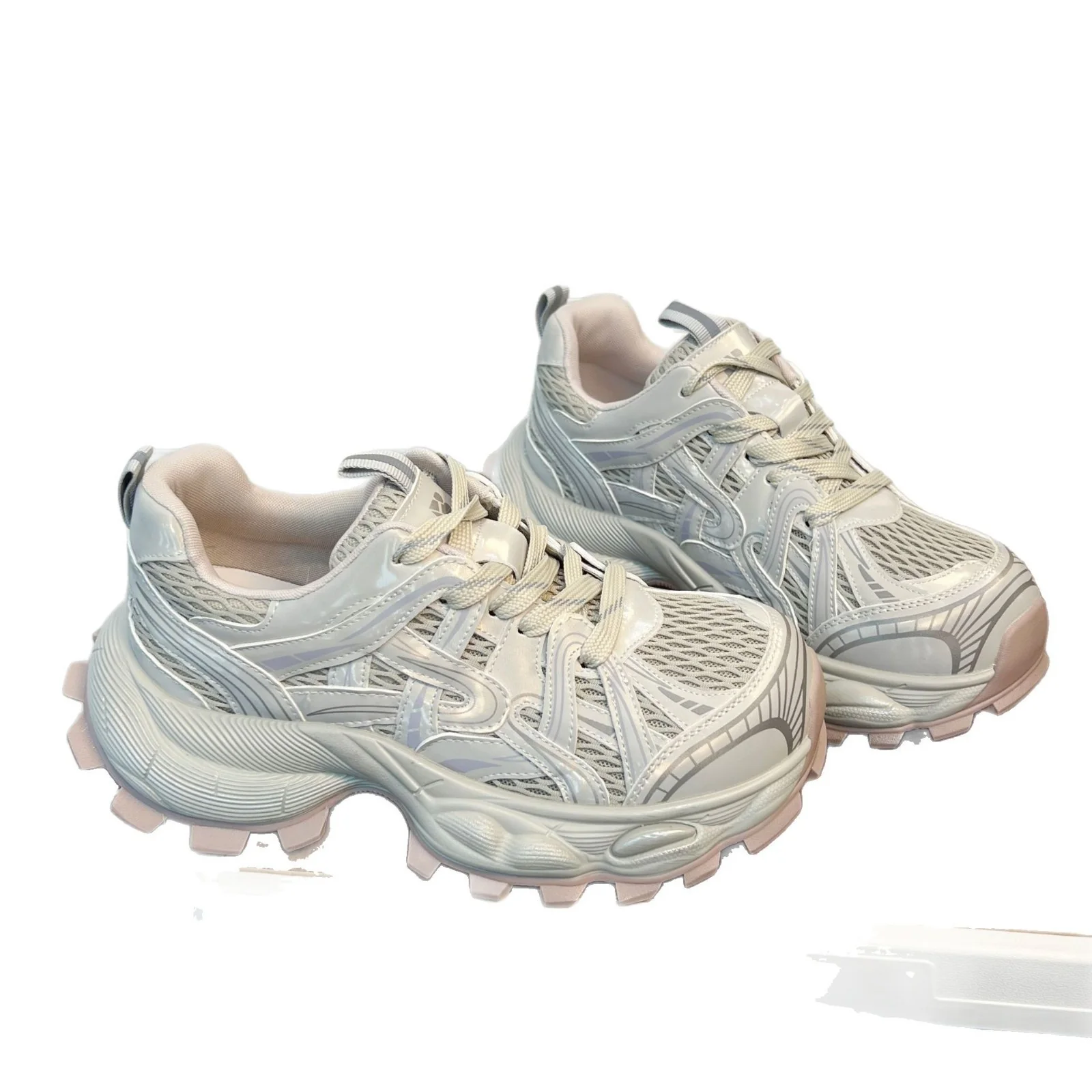 Damen Sportliche Lauf-Sneaker mit atmungsaktivem Mesh-Obermaterial und stabiler Profilsohle Heidi Mode - Image 5